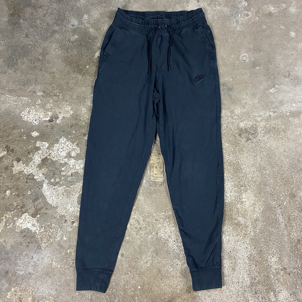 Nike Sweatpants Size Small Black Activewear Drawstring Tapered Leg‎ Swoosh Logo
